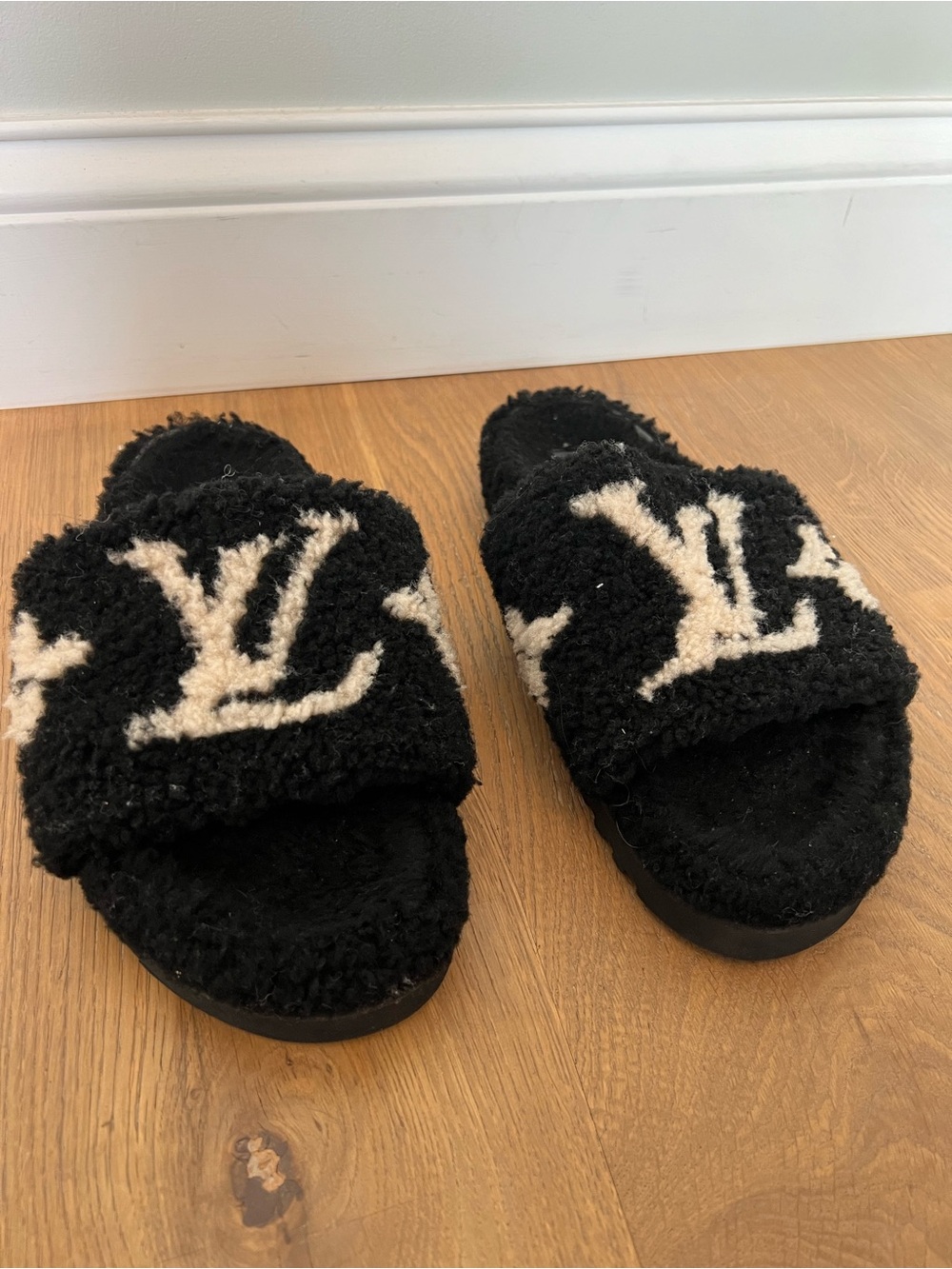 Authentic Louis Vuitton slipper slides